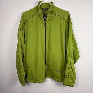 Outer Boundary Mens Lime Green Full Zip Fleece Jacket Malivoire Wine Large 18101
